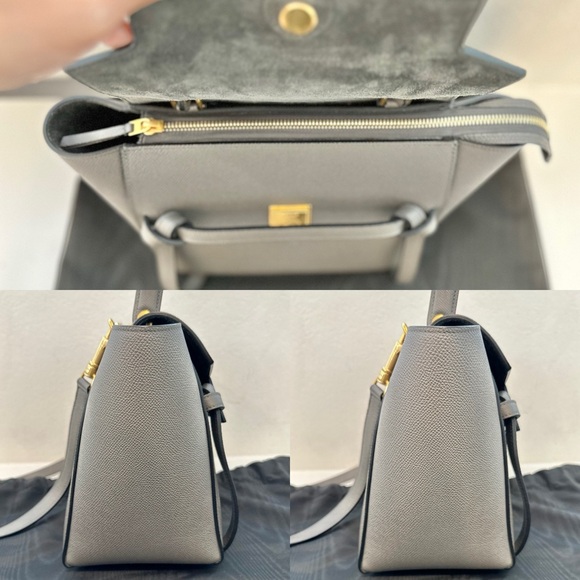 ❤️SOLD❤️ Auth CELINE Micro Grey Belt Bag in Grained Leather 9 x 8 IN - Picture 5 of 16